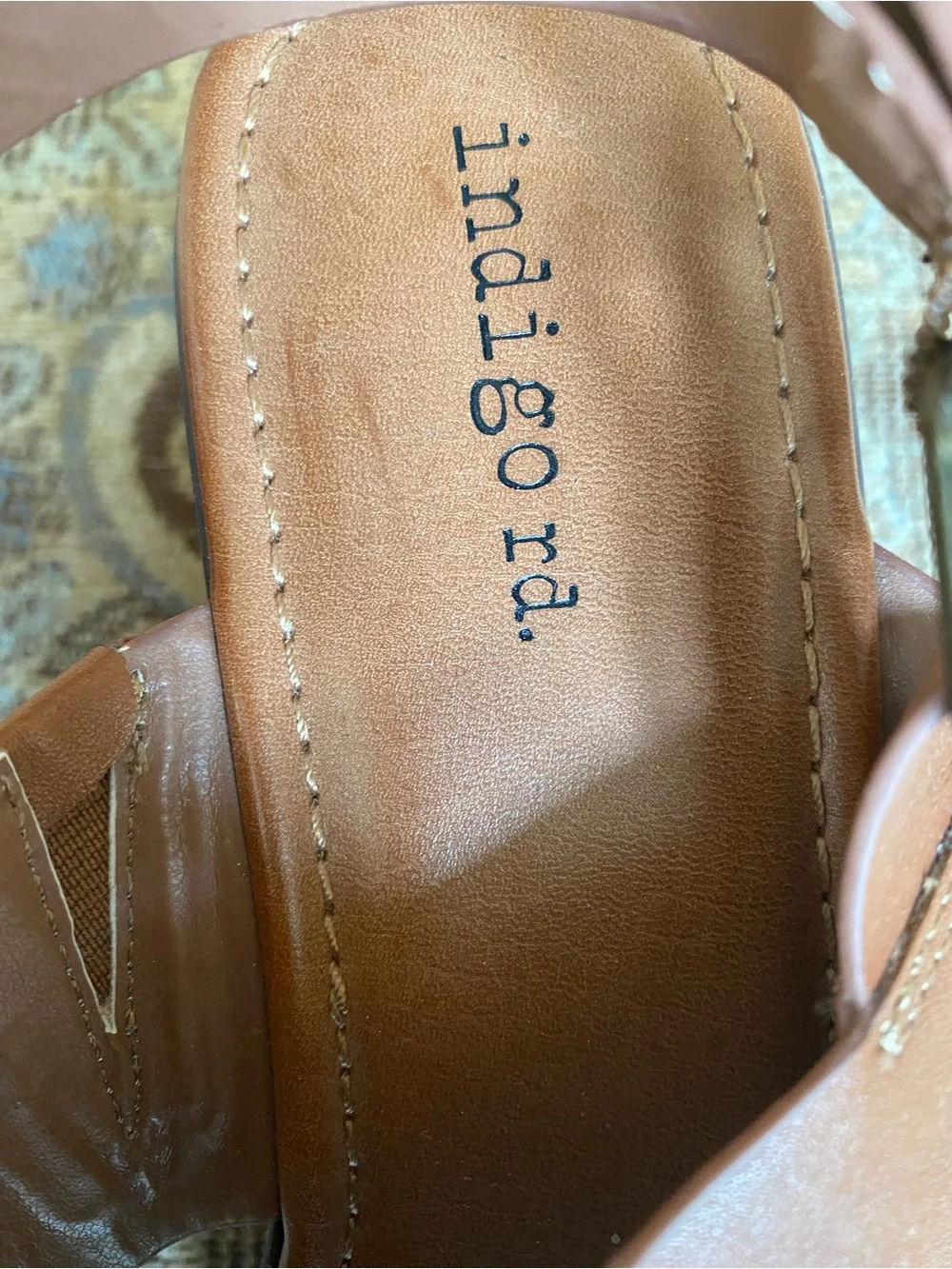 indigo rd. Women Brown Platform Wedge Ankle-Strap Sandals Buckle 8M Preowned